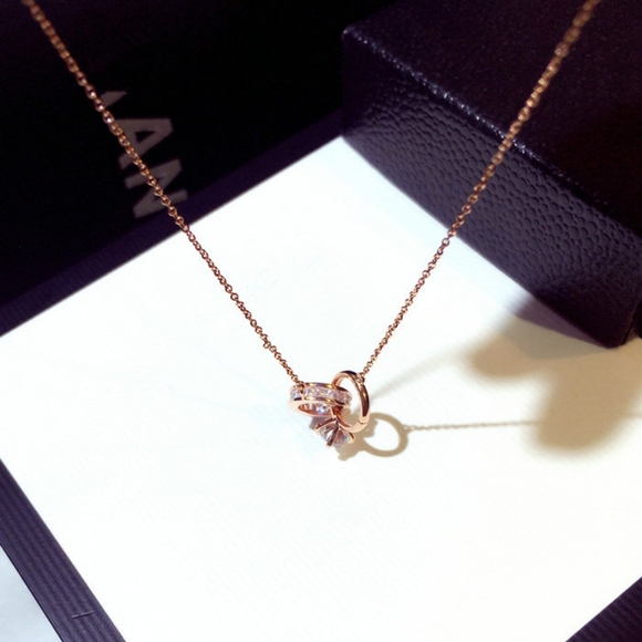 14k gold diamond ring necklace - Picture 12 of 16
